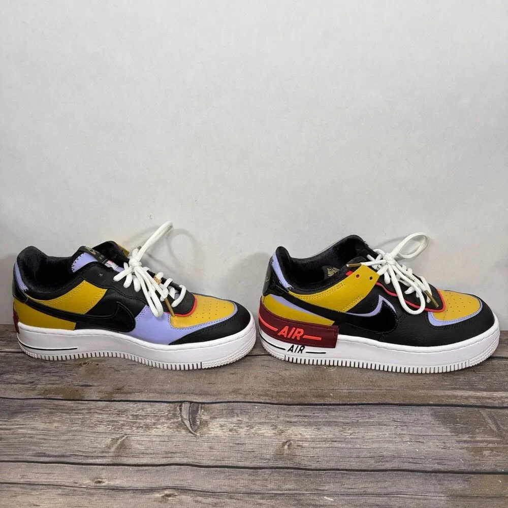 Nike Air Force 1 Low Shadow Sisterhood Dark Sulfer Sneakers Womens 7 DO6114-700